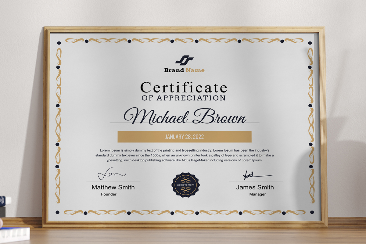 Modern Certificate Template 2024