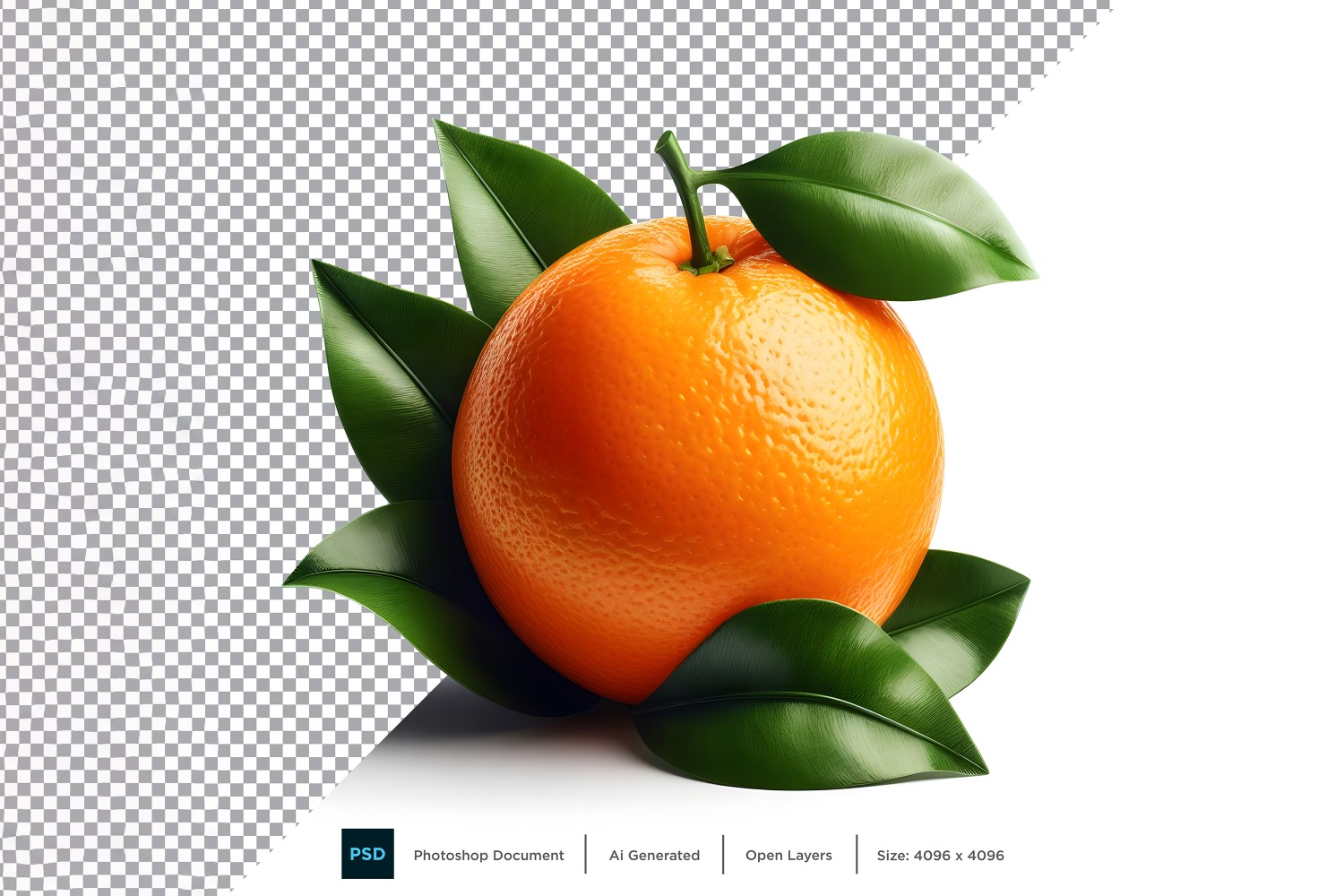 Orange Fresh fruit isolated on white background 5