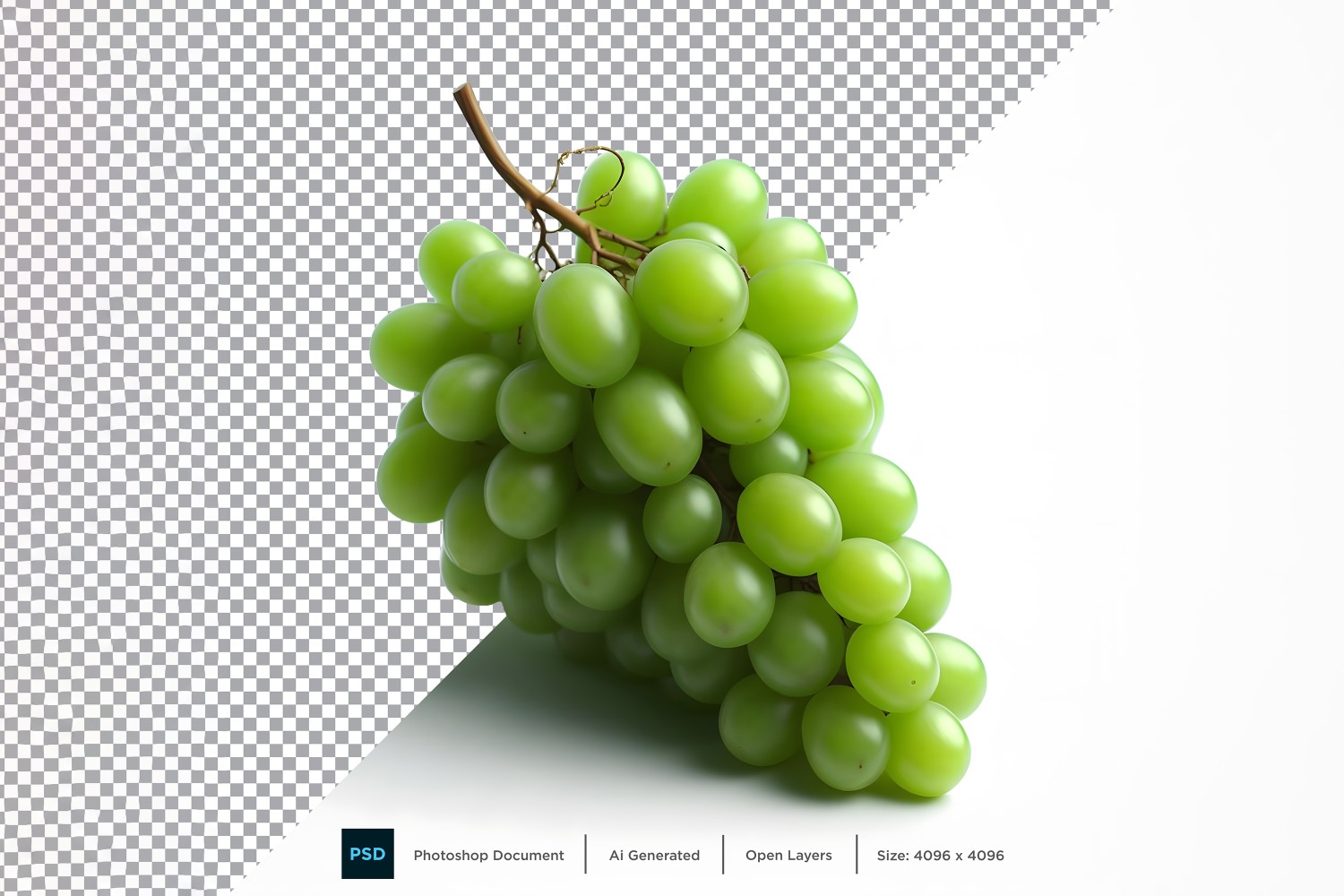 Grape Fresh fruit isolated on white background 3
