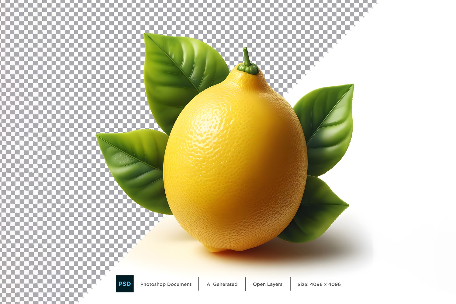 Lemon Fresh fruit isolated on white background 5