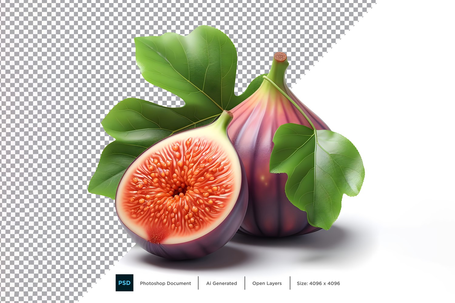 Fig Fresh fruit isolated on white background 6