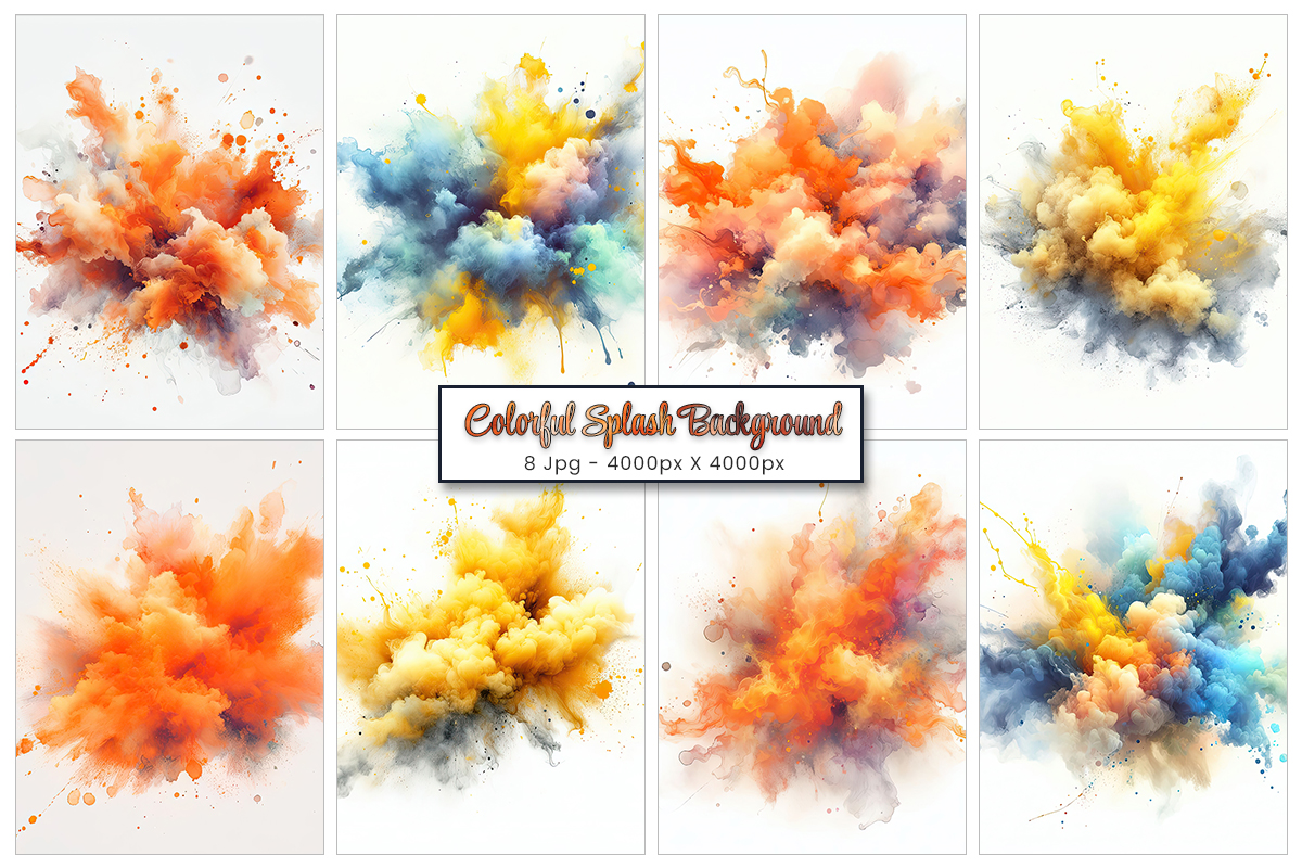 Colorful paint splash background