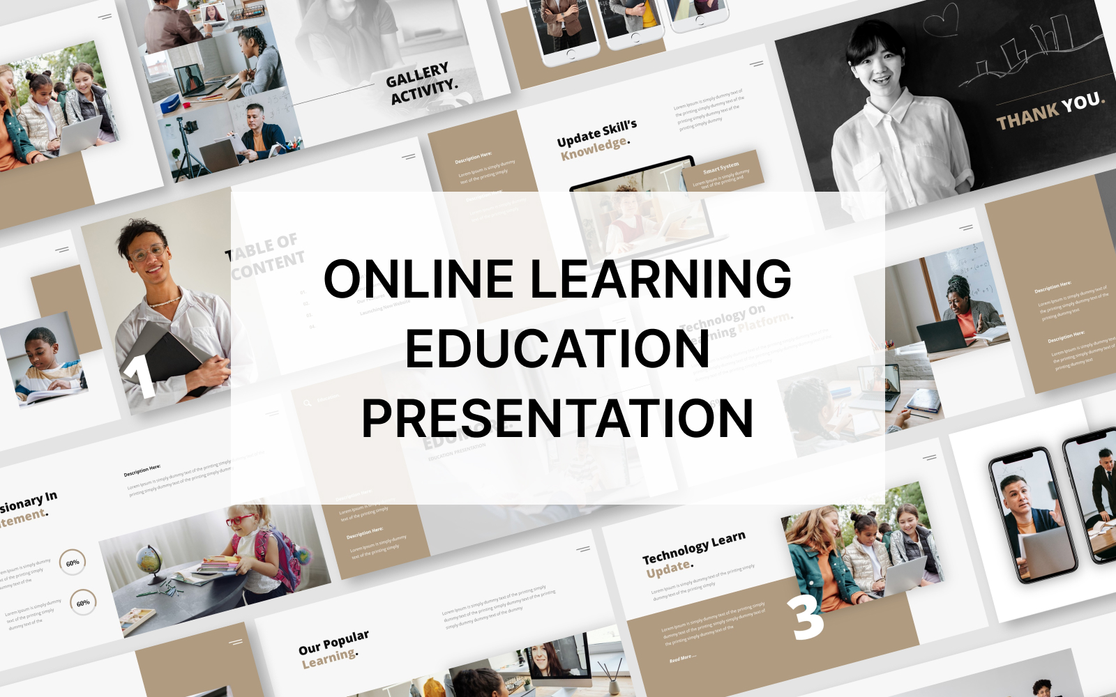 Online Learning Education Google Slides Presentation Template