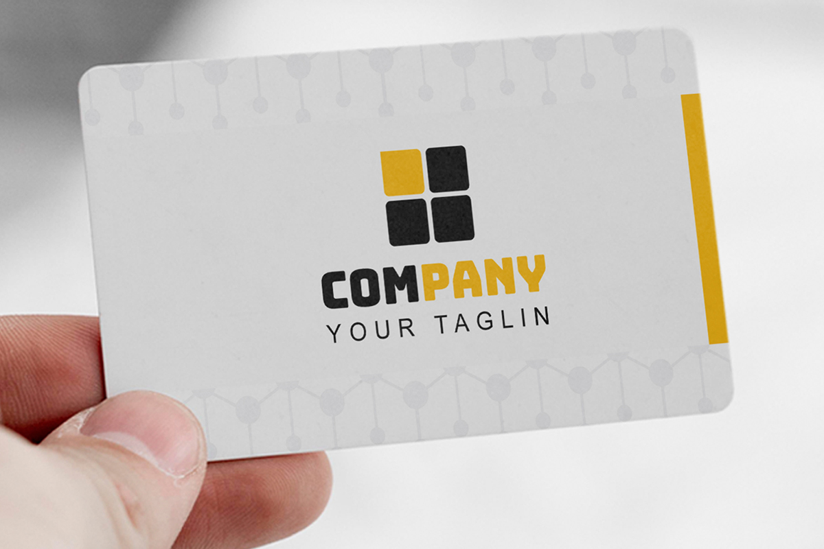 Business card template  of Yellow