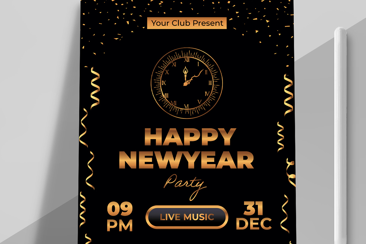 Happy New Year Flyer Template