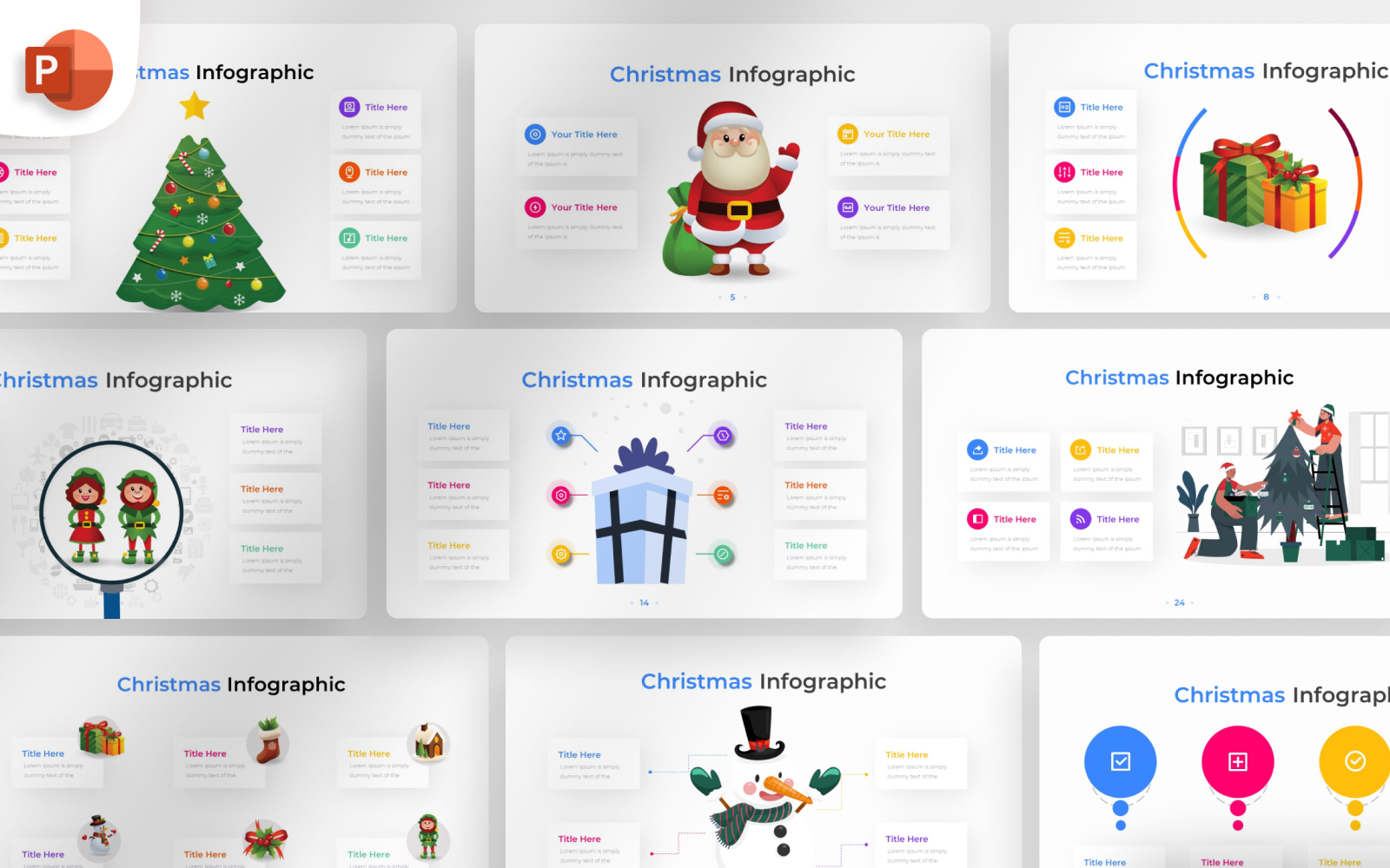 Christmas PowerPoint Infographic Template