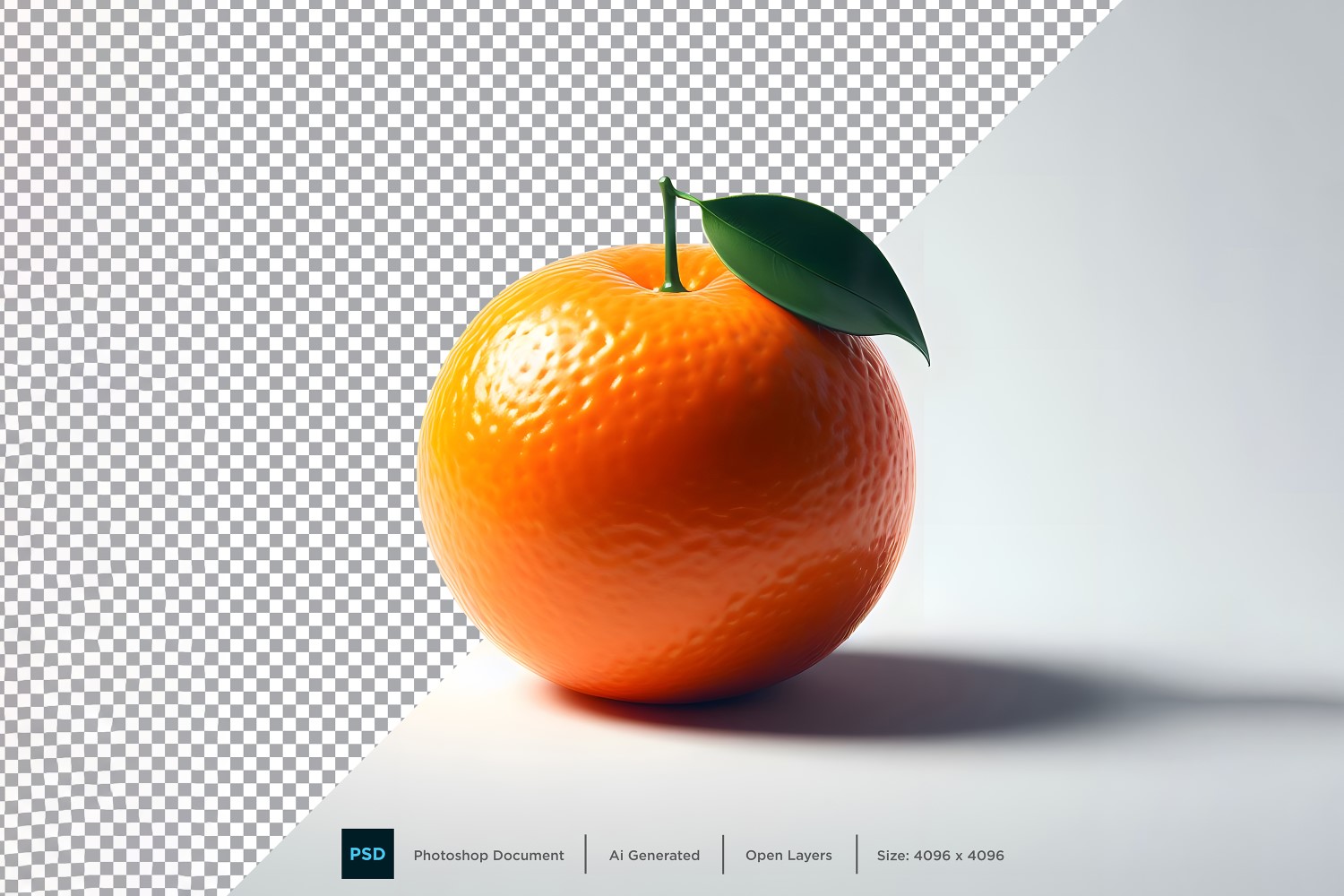 Tangerine Fresh fruit isolated on white background 2