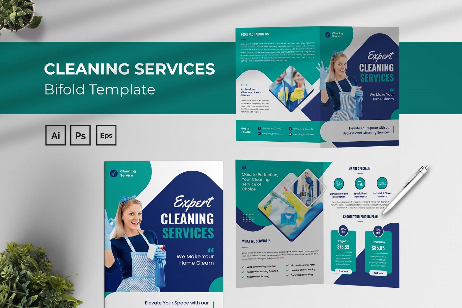 Expert Cleaning Service Bifold Brochure