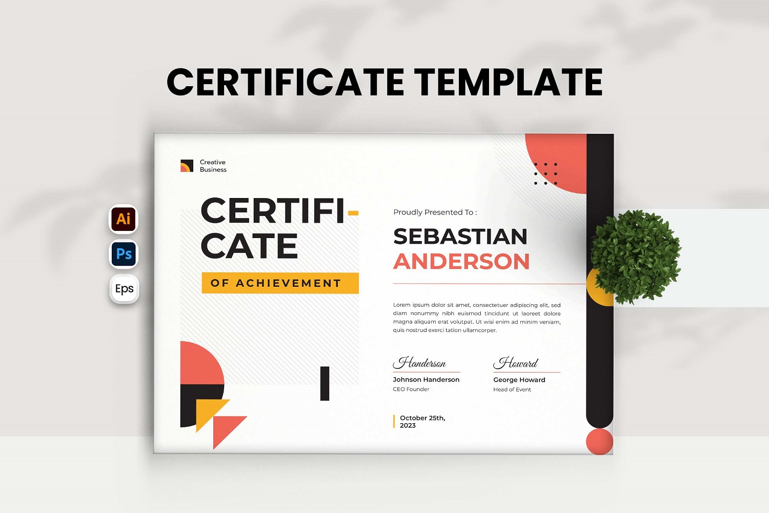 Memphis Certificate Template