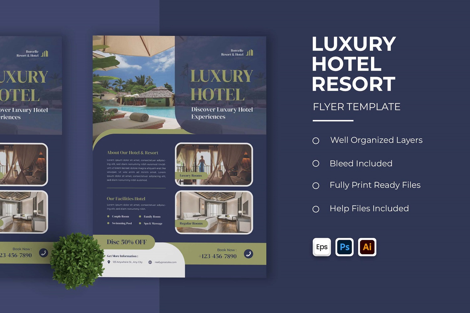 Luxury Hotel Resort Flyer Template