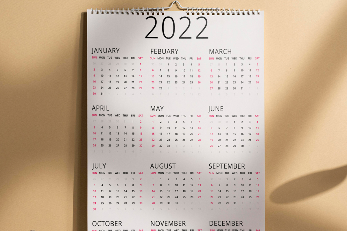 New Wall Calendar Template Layout