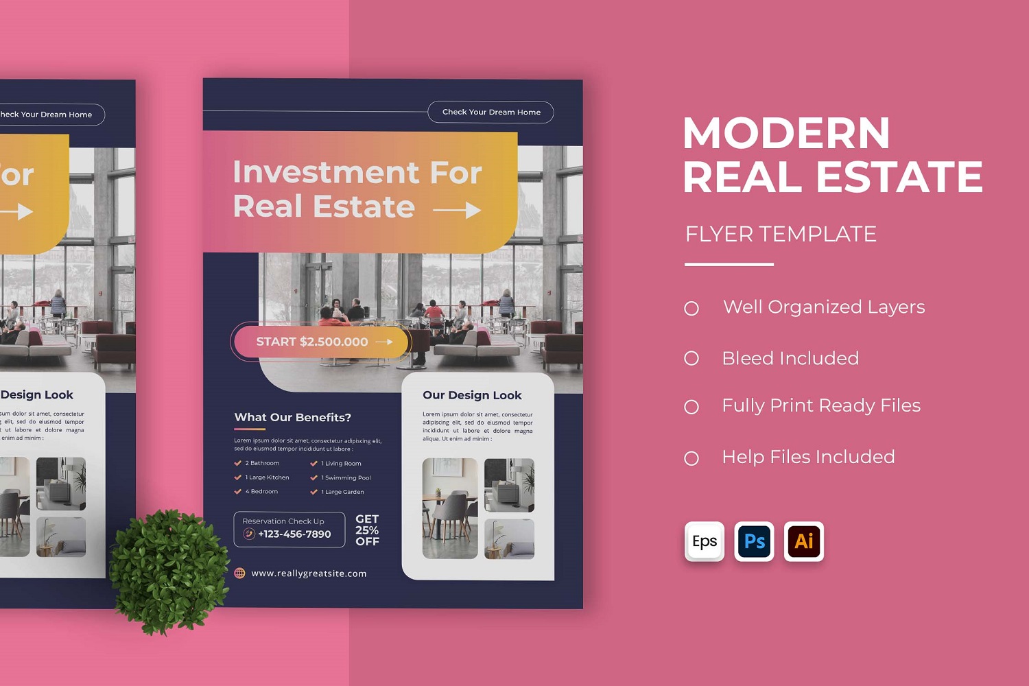 Modern Gradient Real Estate Flyer