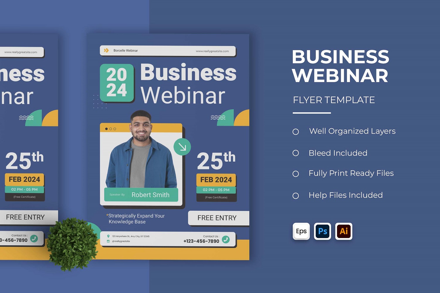 Blue Business Webinar Flyer