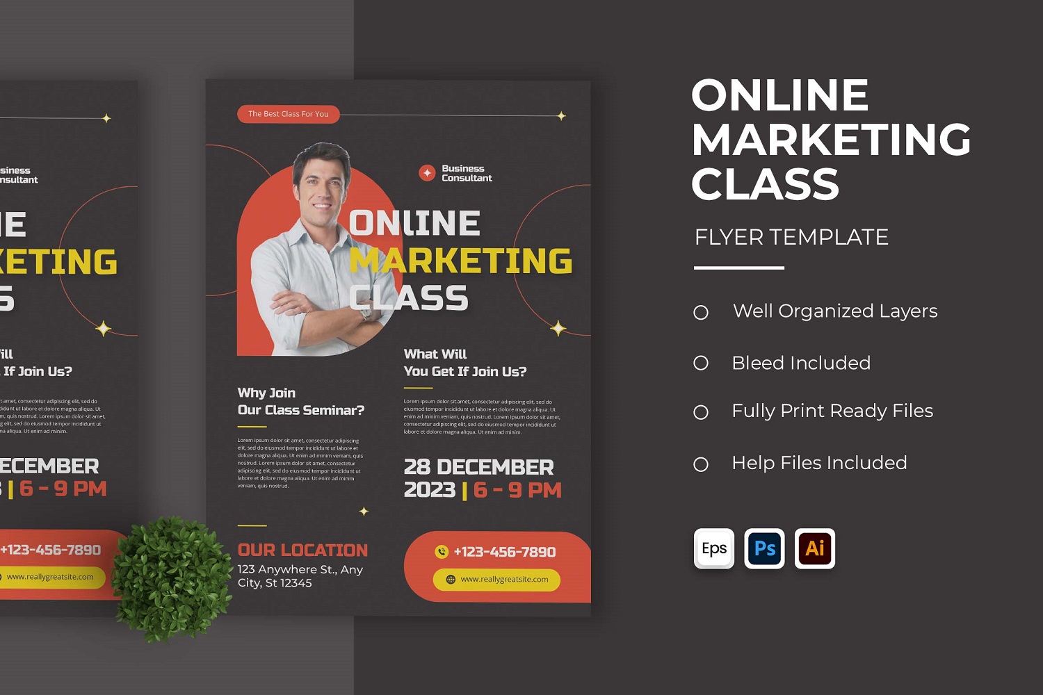 Online Marketing Class Flyer