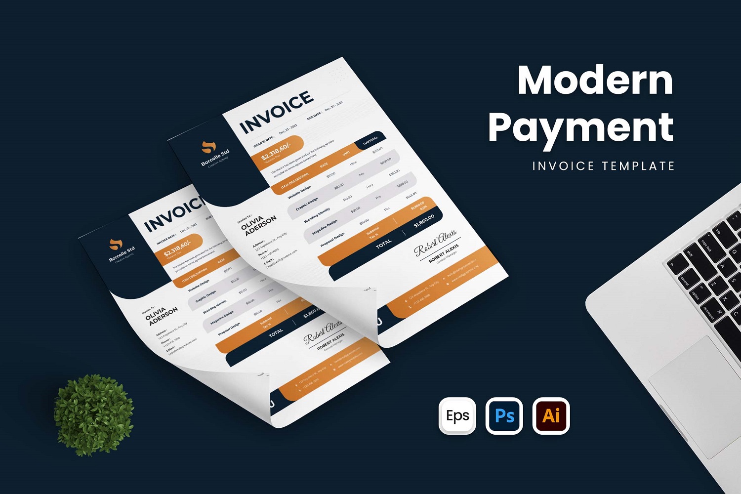 Modern Gradient Payment Invoice