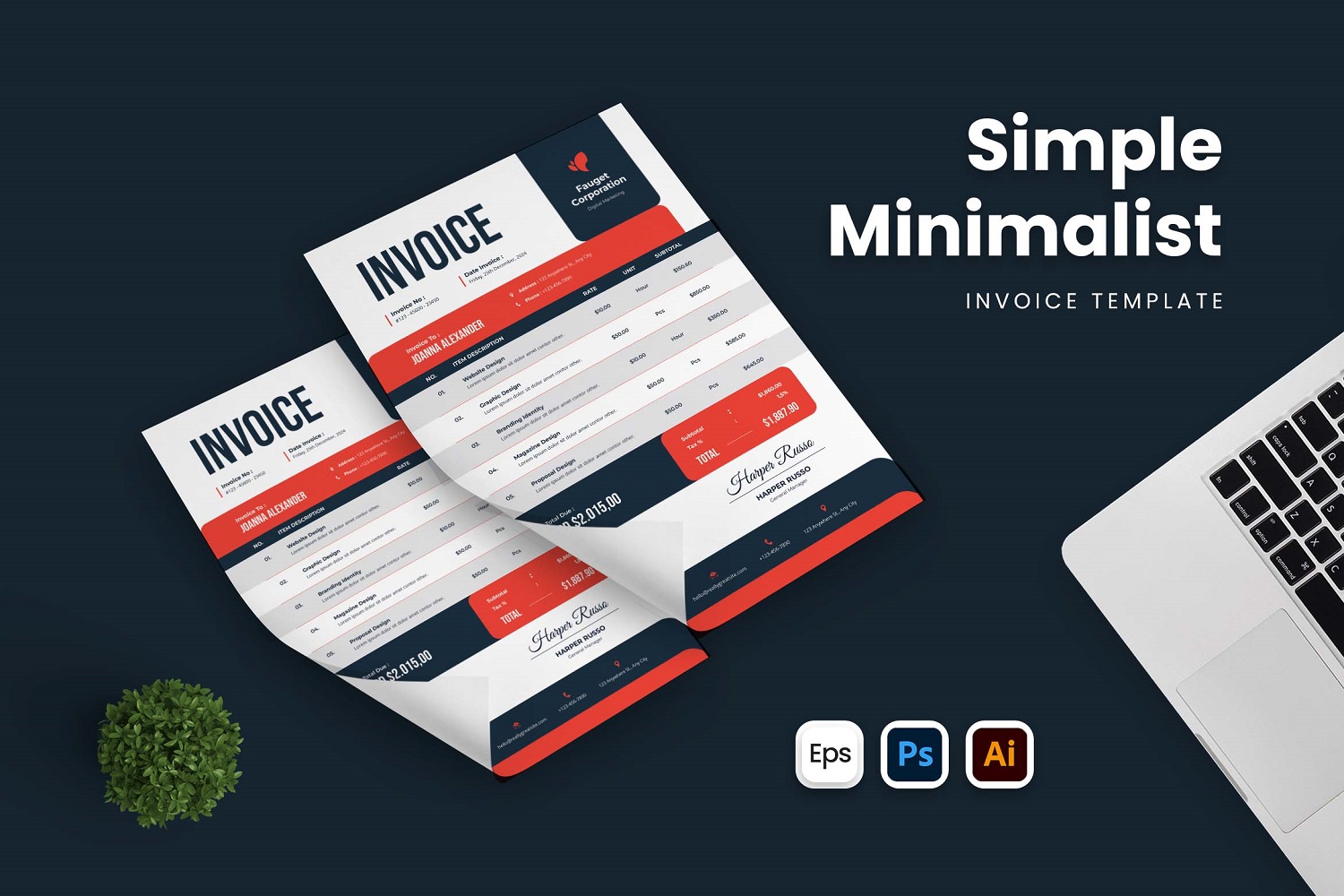 Simple Minimalist Invoice