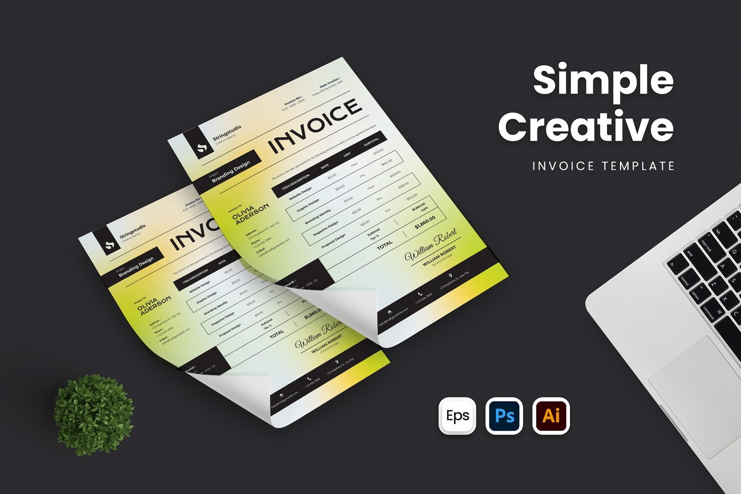 Simple Creative Invoice Template