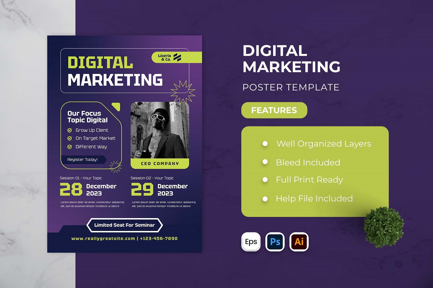 Digital Marketing Poster Template