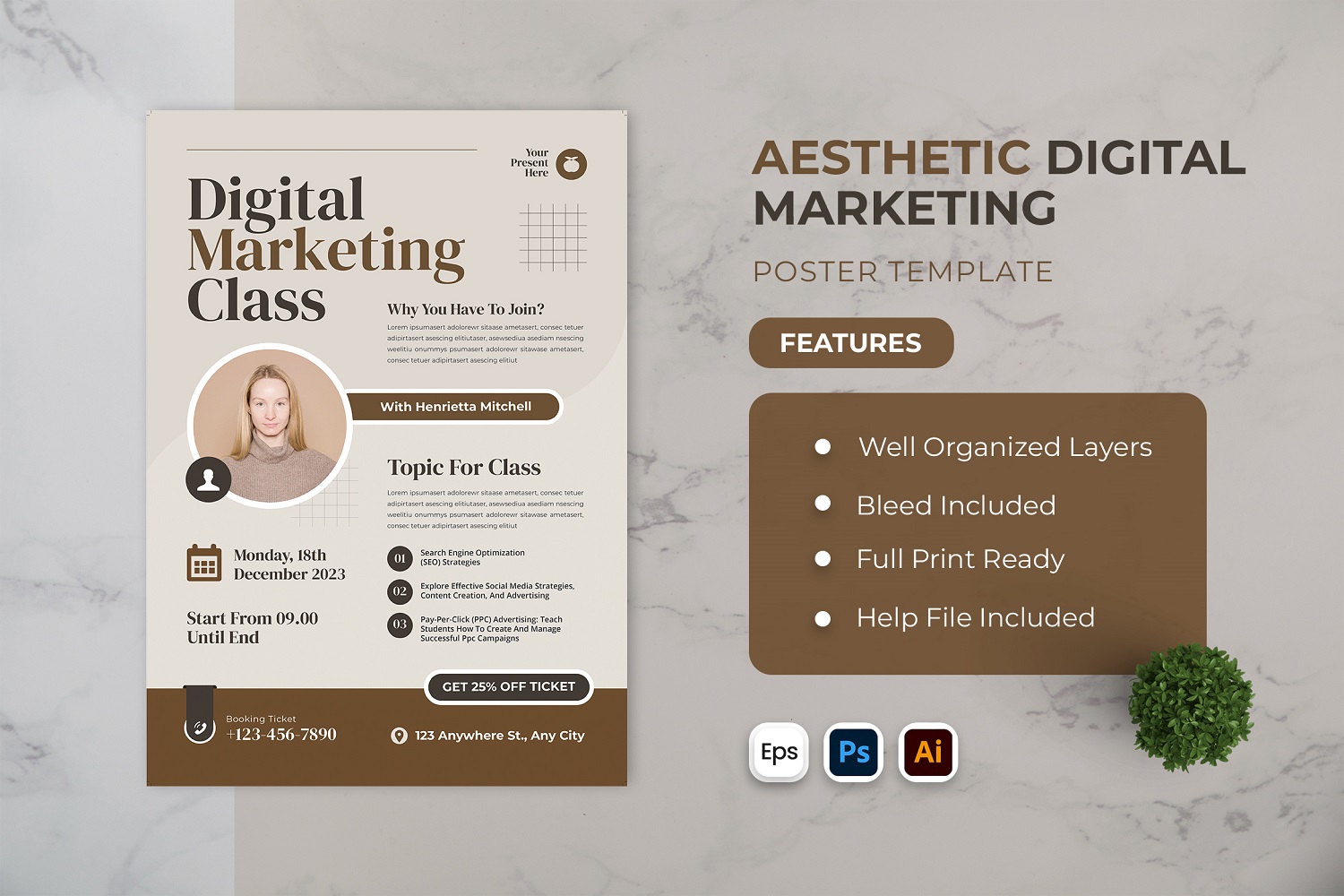 Aesthetic Digital Marketing Poster