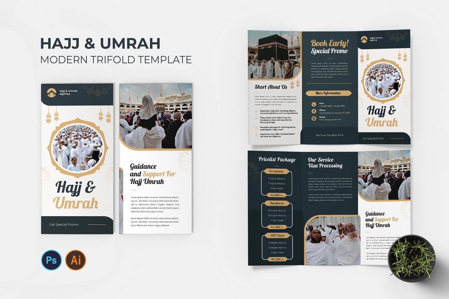 Hajj and Umrah Trifold Brochure