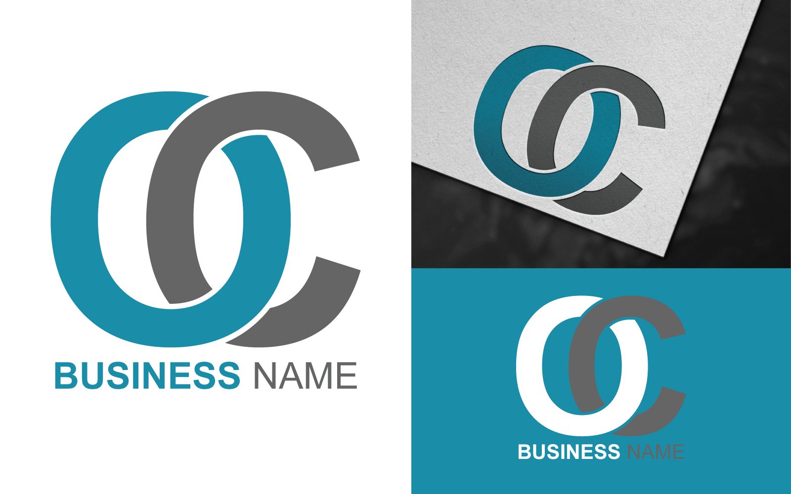 Creative OC Letter Logo Template Design