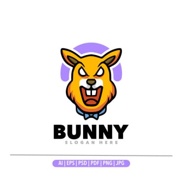 Aggressive Bunny Logo Templates 374329
