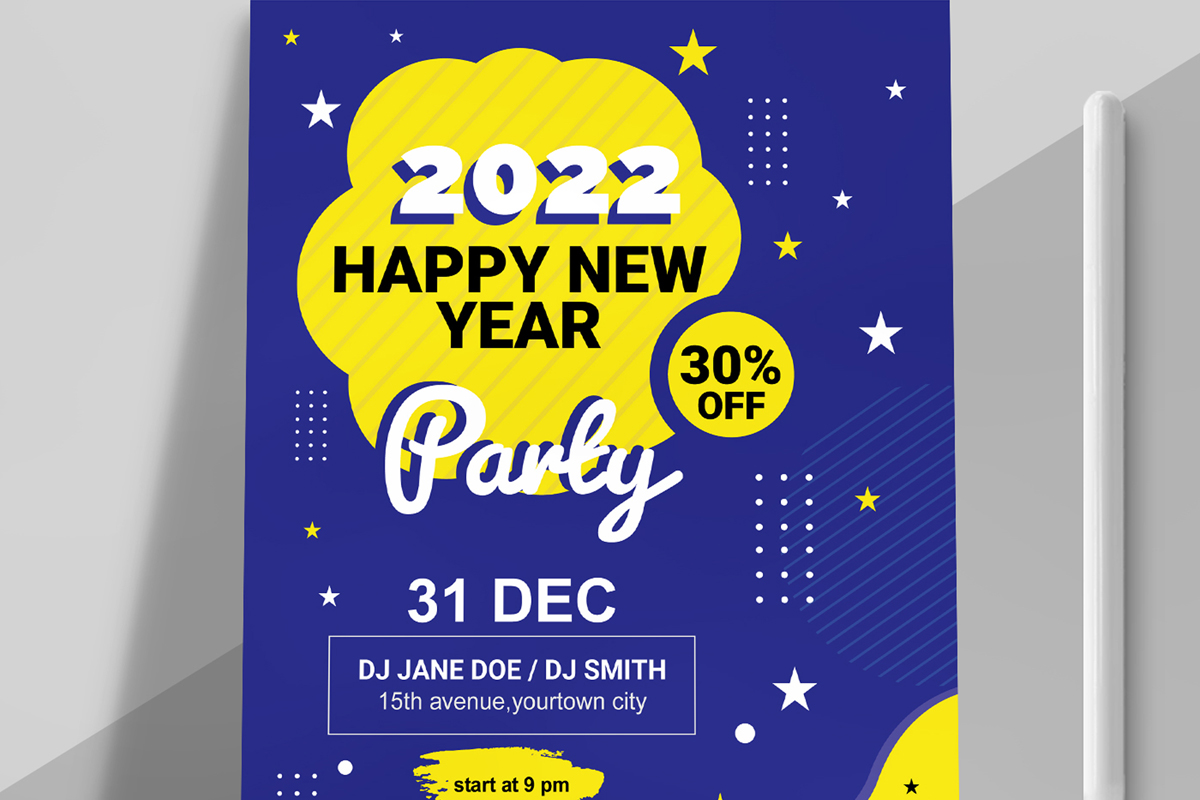 Happy New Year Party Flyer Template