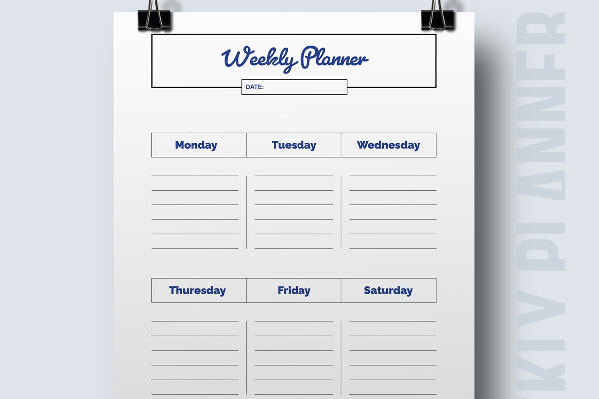 Weekly Diary Planner Template