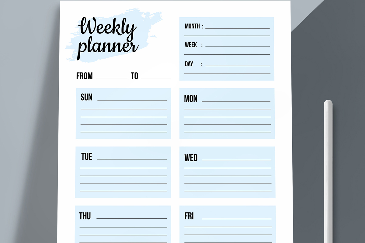 Weekly Planner Templates template