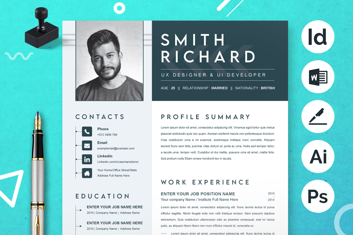 Clean Resume Booklet | New Resume CV Design 2024 | Top Rated Resume