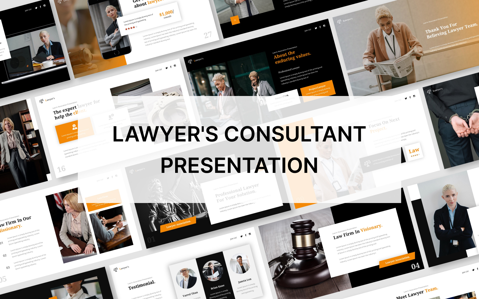 Lawyer's Consultant Powerpoint Presentation Template
