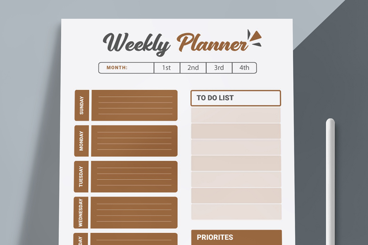 Modern Weekly Planner Template