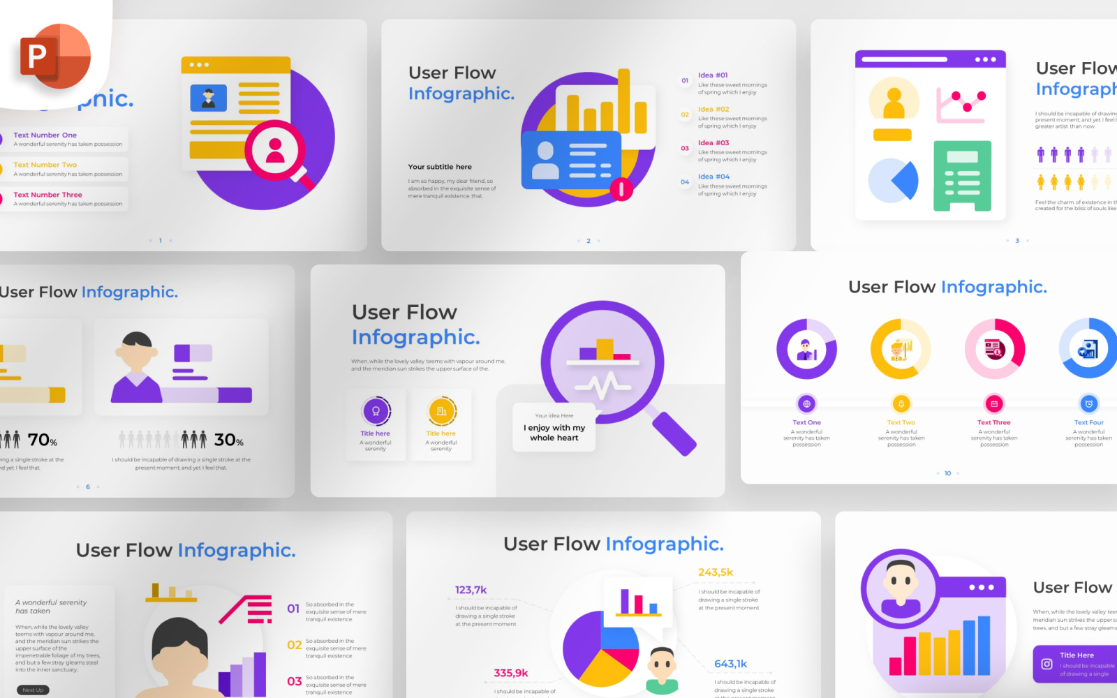 User Flow PowerPoint Infographic Template