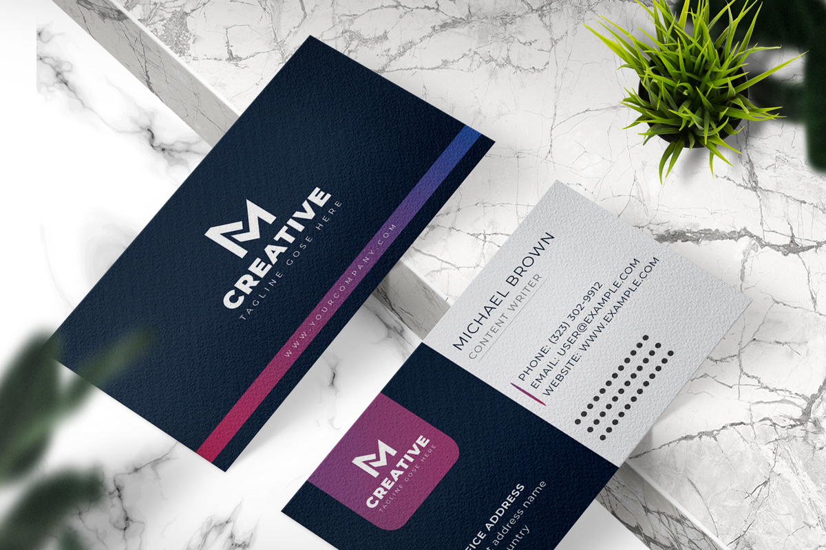 Corporate Blue Business Card Template Layout