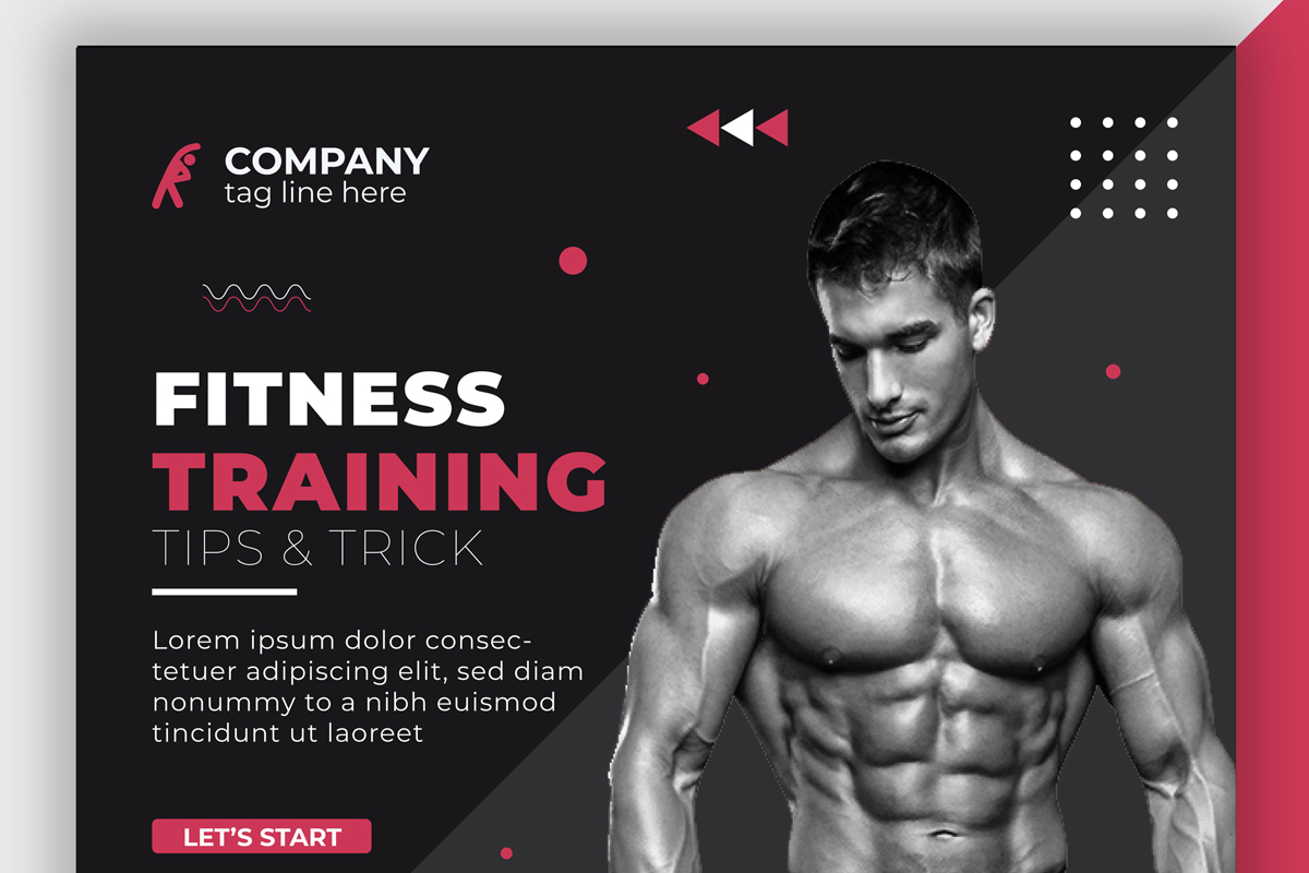 Fitness Gym Social Media Banner Post Template