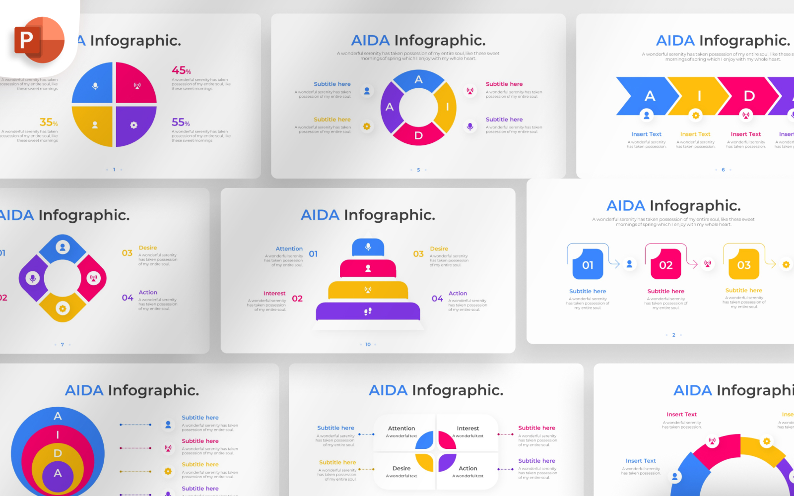 AIDA PowerPoint Infographic Template