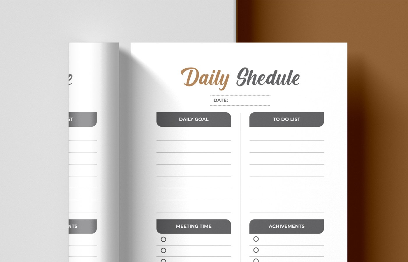 Daily Schedule Template Tayout