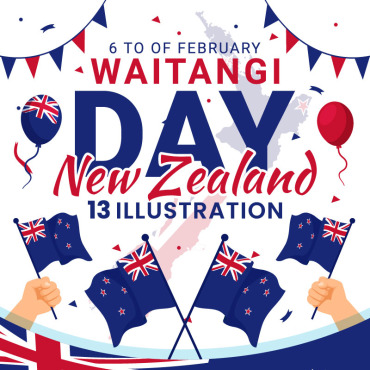 Happy Waitangi Illustrations Templates 374607