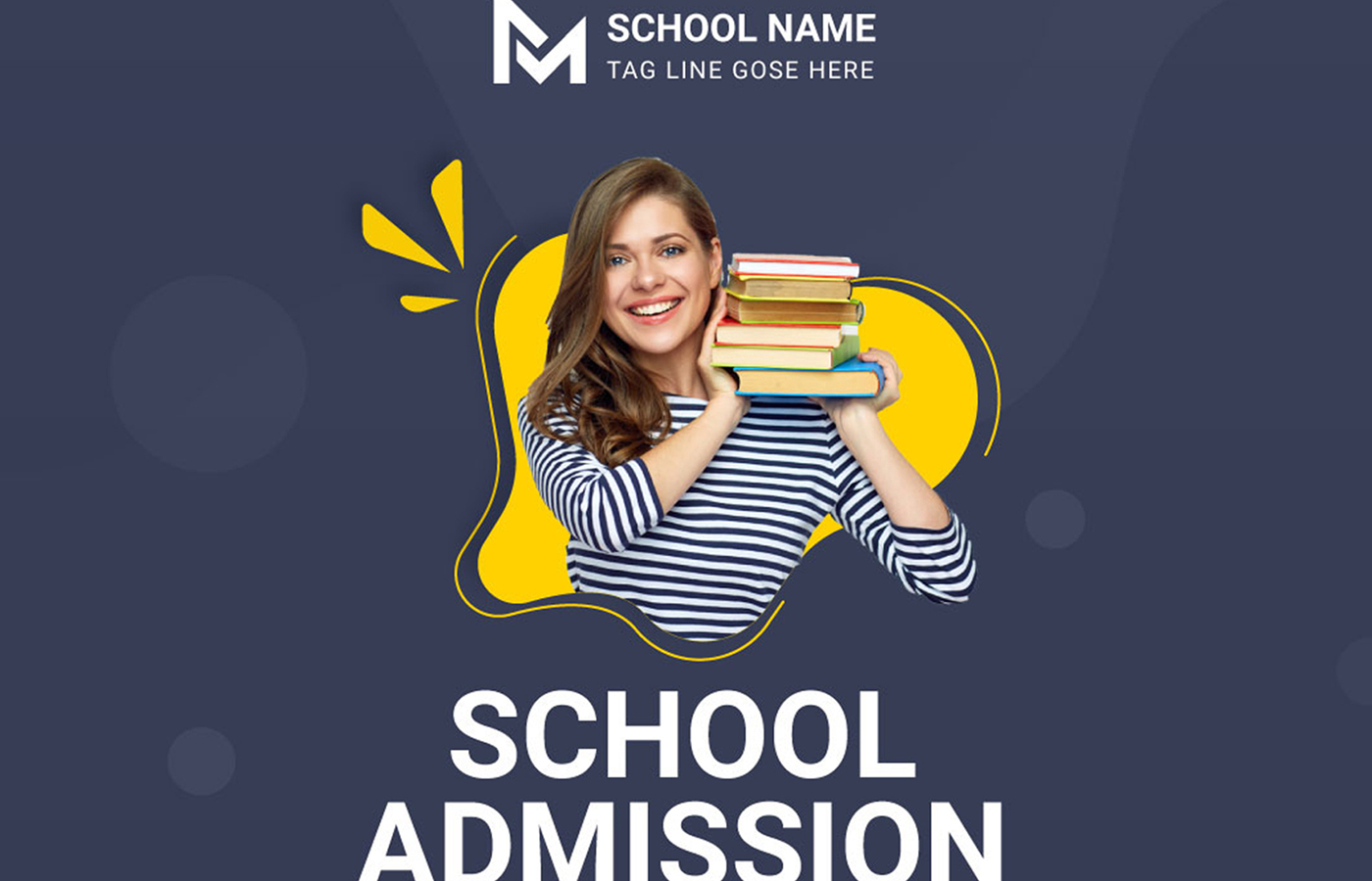 Admission Social Media Post Banner Template