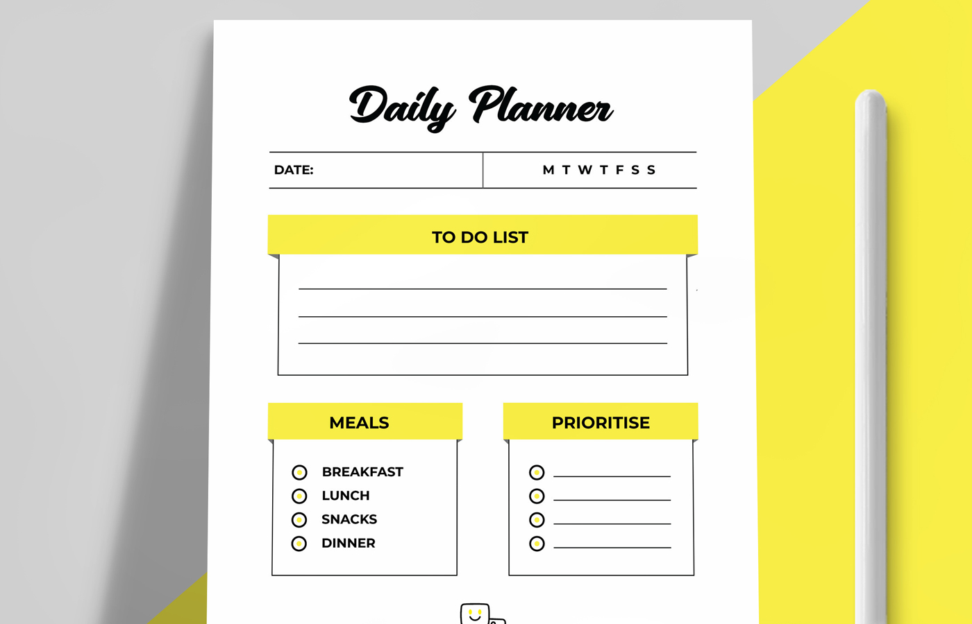 Daily Planner  Layout Template