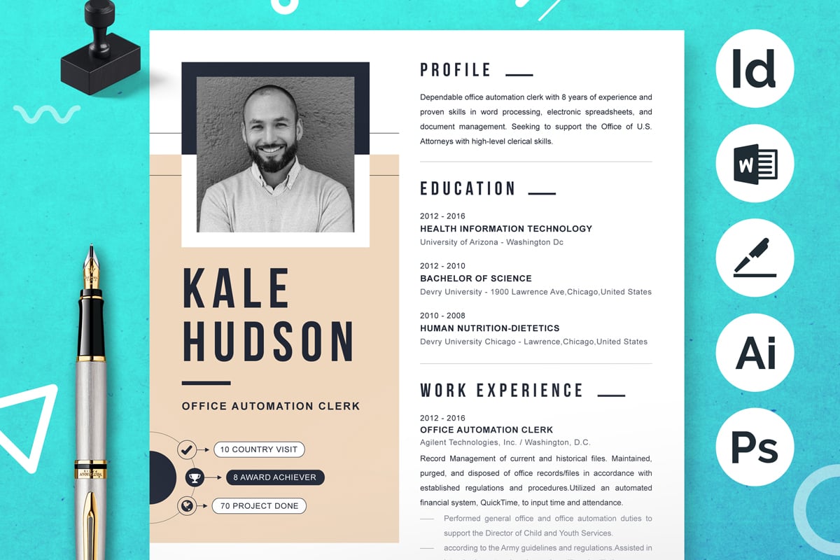 Professional CV or Resume Template