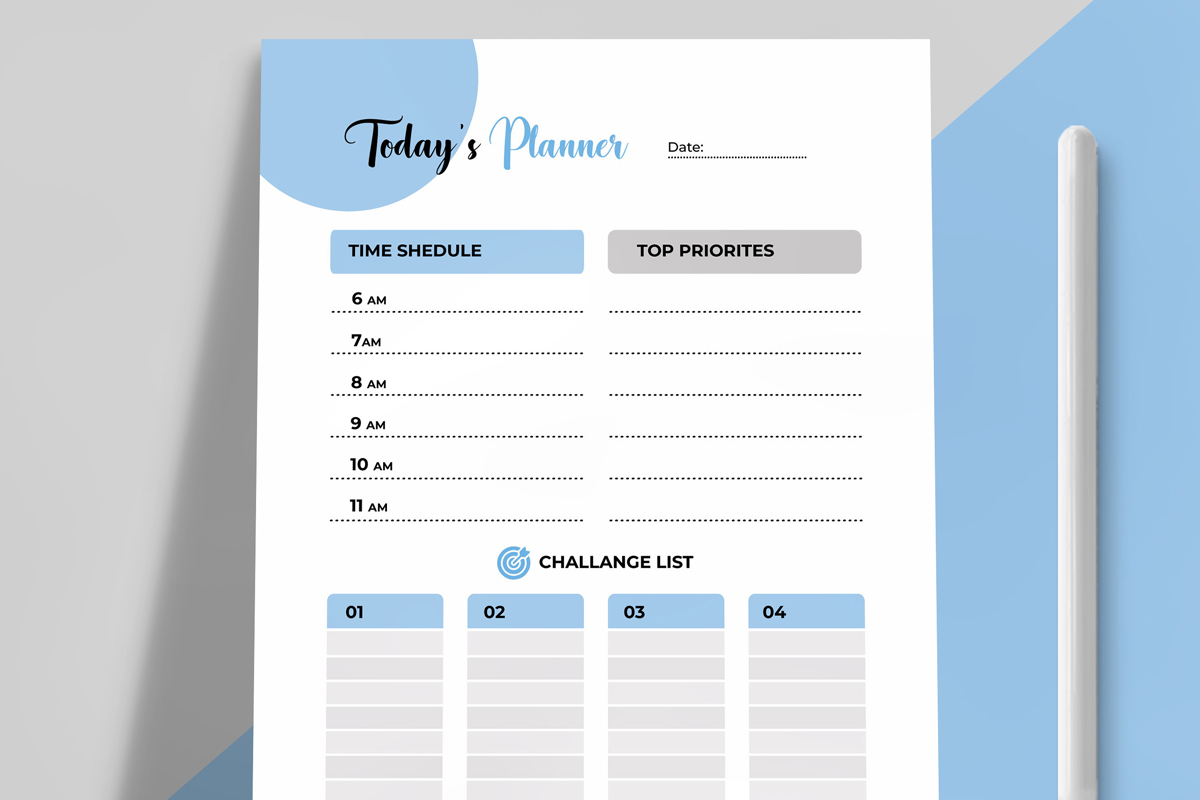 Todays Planner Template Layout