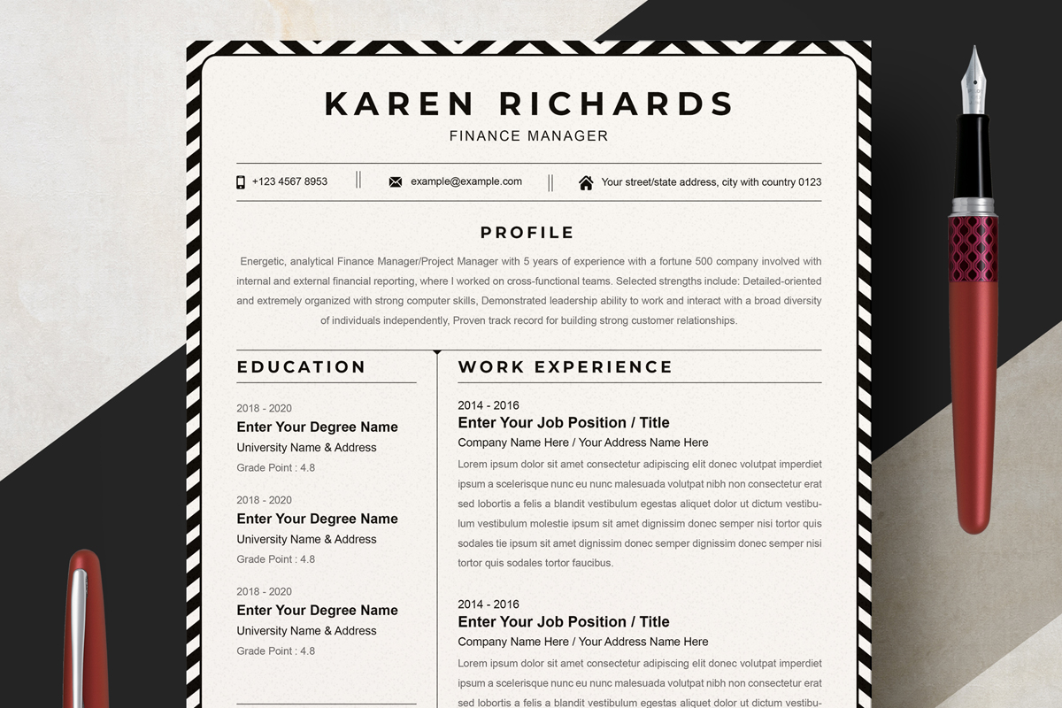Resume Template Word | Modern & Professional Resume Template for Word | CV Resume