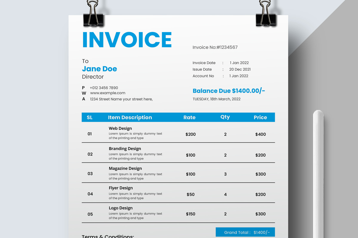 Simple Modern Invoice Templates