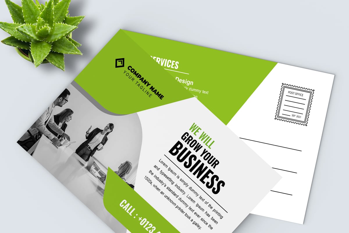 Corporate Business Postcard Template