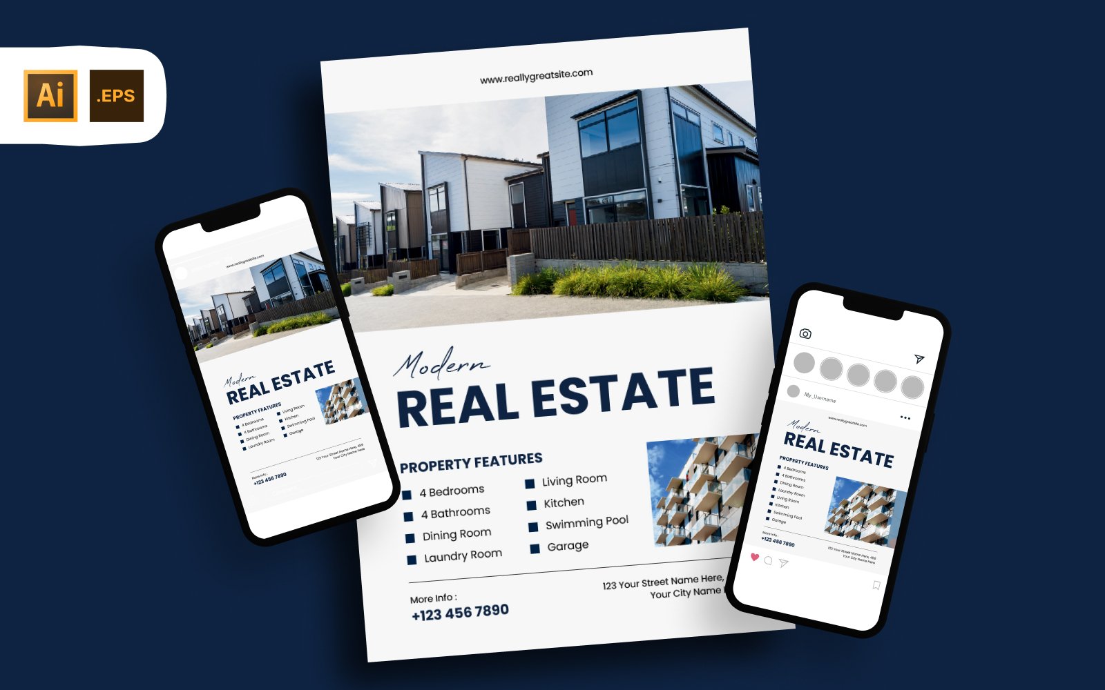 White Simple Real Estate Flyer Template