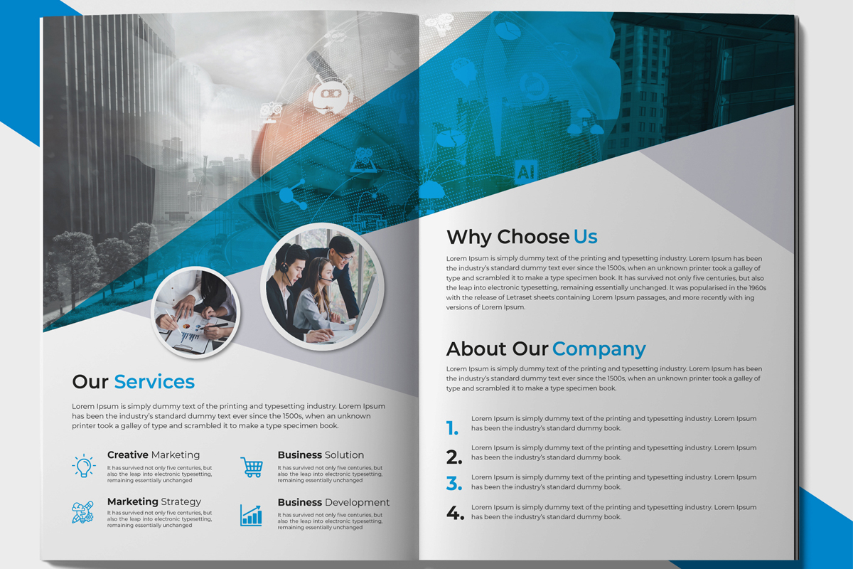 Corporate Bifold Brochure Templates