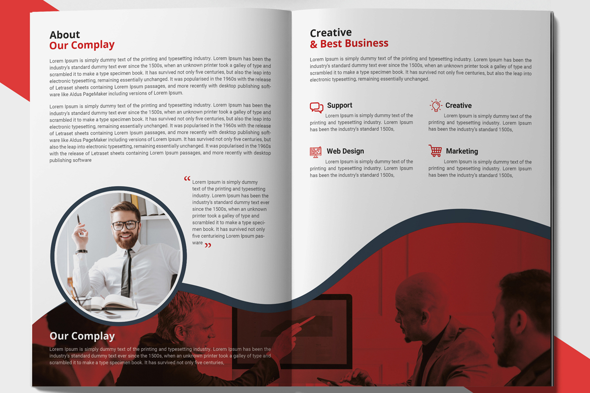 Corporate InDesign Bifold Brochure Template