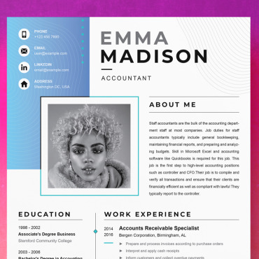 Autobiography Clean Resume Templates 374705