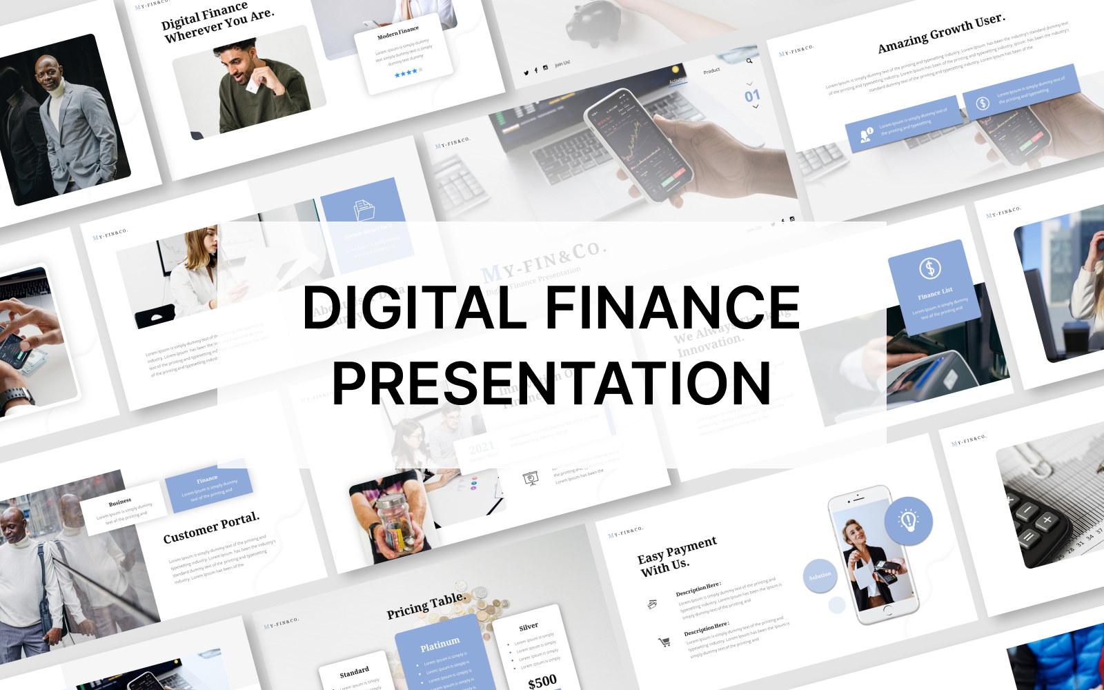 My-Fin&Co - Digital Finance Google Slides Presentation Template